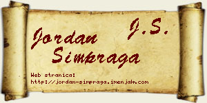 Jordan Šimpraga vizit kartica